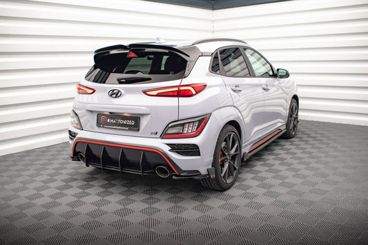 Maxton Heck Ansatz Flaps Diffusor V.1 +Flaps für Hyundai Kona N Mk1