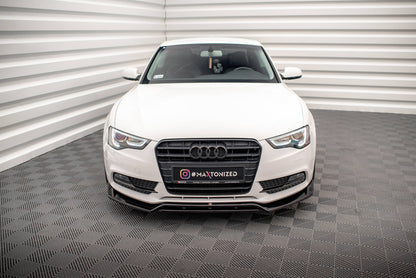 Maxton Front Ansatz V.2 für Audi A5 Coupe / Sportback 8T Facelift schwarz Hochglanz