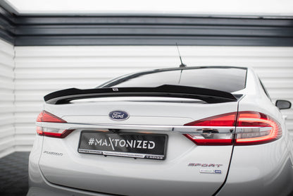 Maxton Spoiler CAP für Ford Mondeo Sport Mk5 Facelift / Fusion Sport Mk2 Facelift schwarz Hochglanz