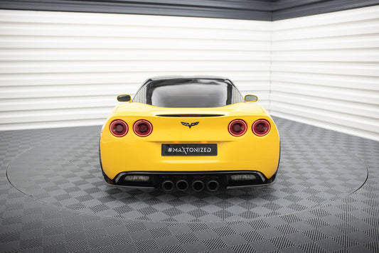 Maxton Heck Ansatz Flaps Diffusor für Chevrolet Corvette C6 schwarz Hochglanz