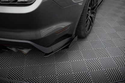 Maxton Hintere Seiten Flaps für Ford Mustang GT Mk6  schwarz Hochglanz