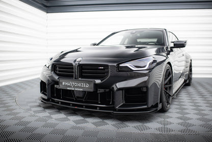 Maxton Street Pro Front Ansatz für +Flaps für V.1 + Flaps BMW M2 G87 schwarz Hochglanz