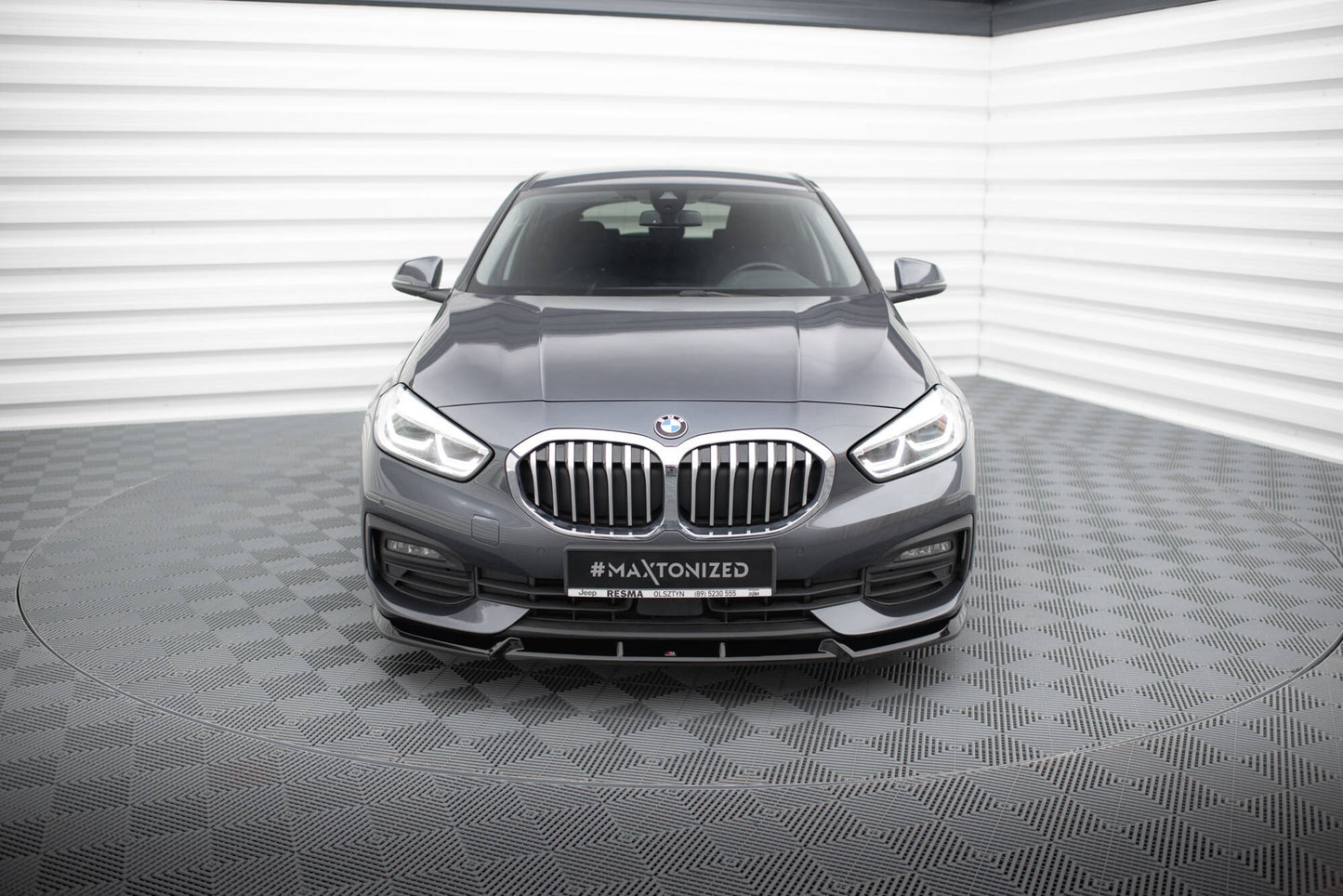Maxton Front Ansatz V.1 für BMW 1er F40 schwarz Hochglanz