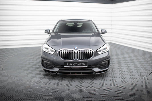 Maxton Front Ansatz V.1 für BMW 1er F40 schwarz Hochglanz