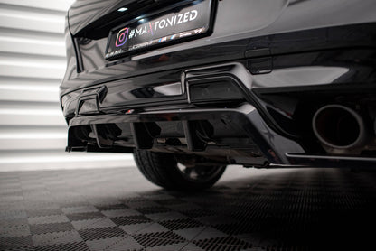 Maxton Mittlerer Diffusor Heck Ansatz DTM Look für BMW X6 M F96 schwarz Hochglanz