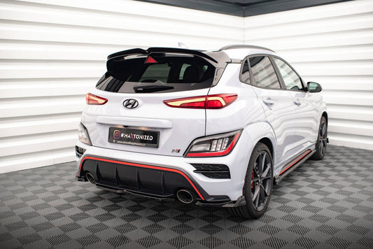Maxton Mittlerer Diffusor Heck Ansatz für Hyundai Kona N Mk1 schwarz Hochglanz