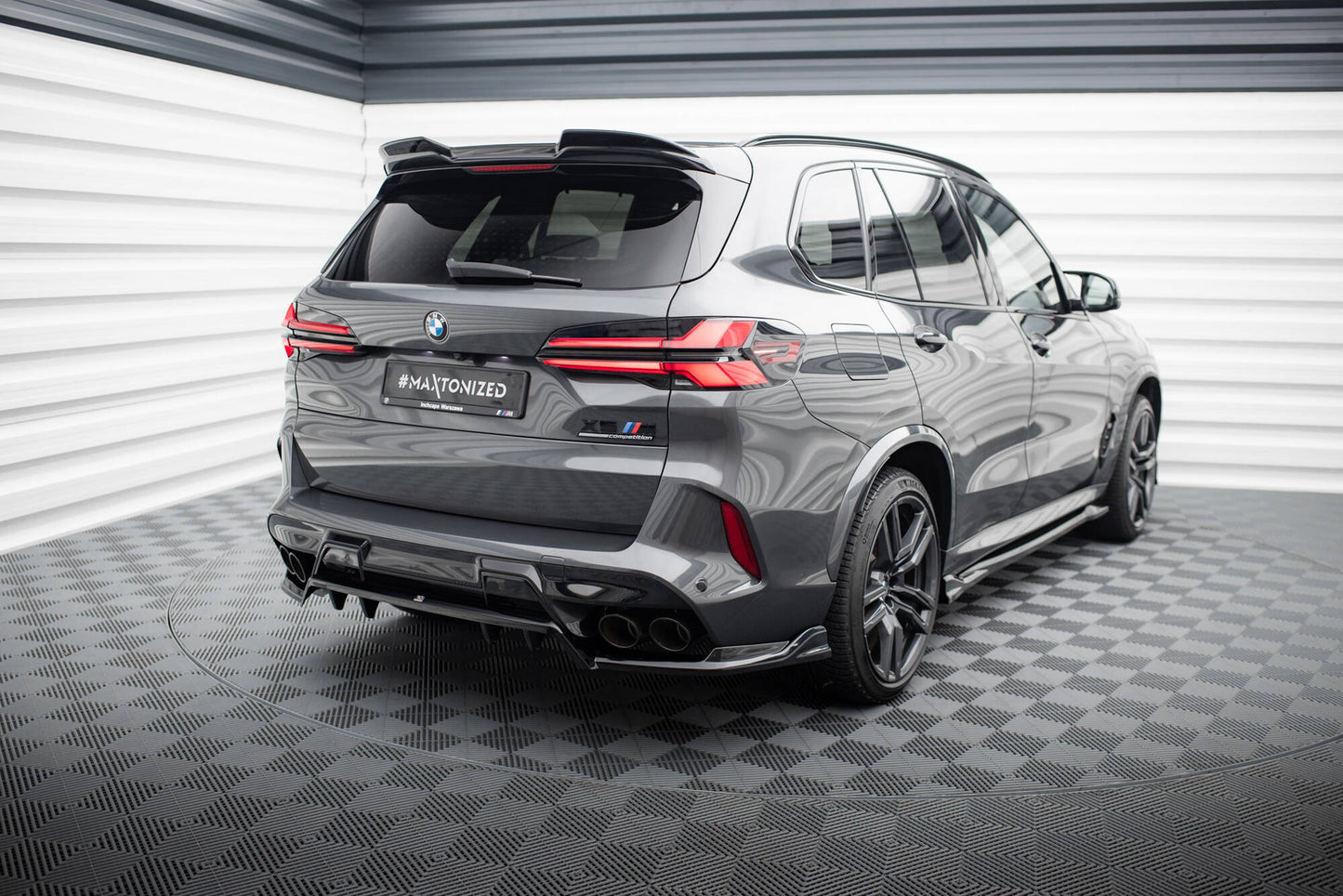 Maxton Spoiler CAP für 3D BMW X5 M F95 Facelift schwarz Hochglanz