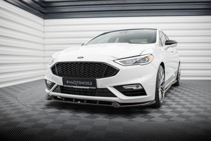 Maxton Front Ansatz für Ford Mondeo Sport Mk5 Facelift / Fusion Sport Mk2 Facelift schwarz Hochglanz