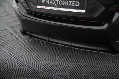 Maxton Street Pro Heck Ansatz Flaps Diffusor +Flaps für Honda Civic Mk10 schwarz Hochglanz