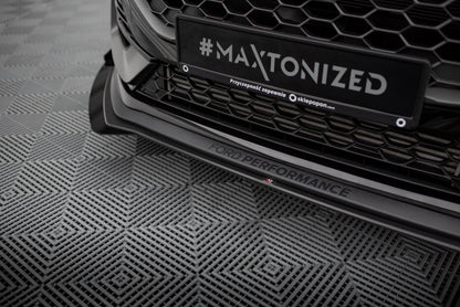 Maxton Street Pro Front Ansatz für +Flaps für + Flaps Ford Fiesta ST Mk8 Facelift schwarz Hochglanz