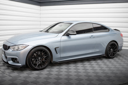 Maxton Street Pro Seitenschweller Ansatz für + Flaps BMW 4er Coupe / Gran Coupe / Cabrio M-Paket F32 / F36 / F33  schwarz ...