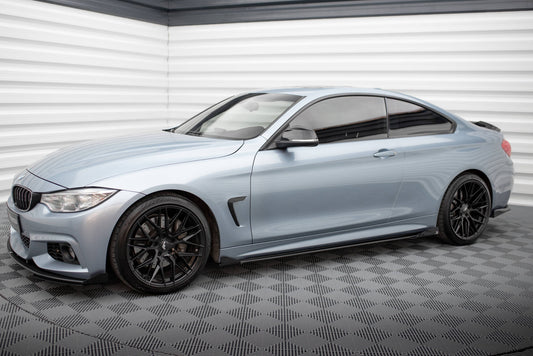 Maxton Street Pro Seitenschweller Ansatz für + Flaps BMW 4er Coupe / Gran Coupe / Cabrio M-Paket F32 / F36 / F33  schwarz ...