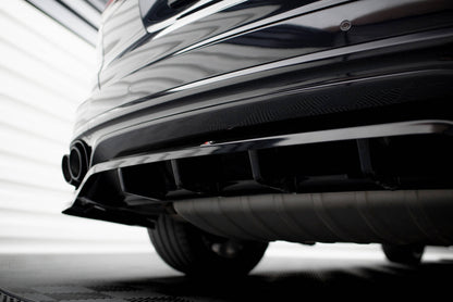 Maxton Mittlerer Diffusor Heck Ansatz DTM Look für Porsche Cayenne Mk2 Facelift schwarz Hochglanz