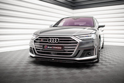 Maxton Front Ansatz V.1 für Audi S8 / A8 S-Line D5 schwarz Hochglanz