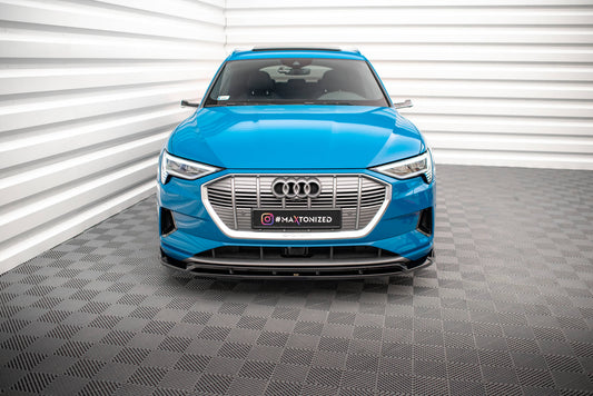 Maxton Front Ansatz V.2 für Audi e-tron schwarz Hochglanz