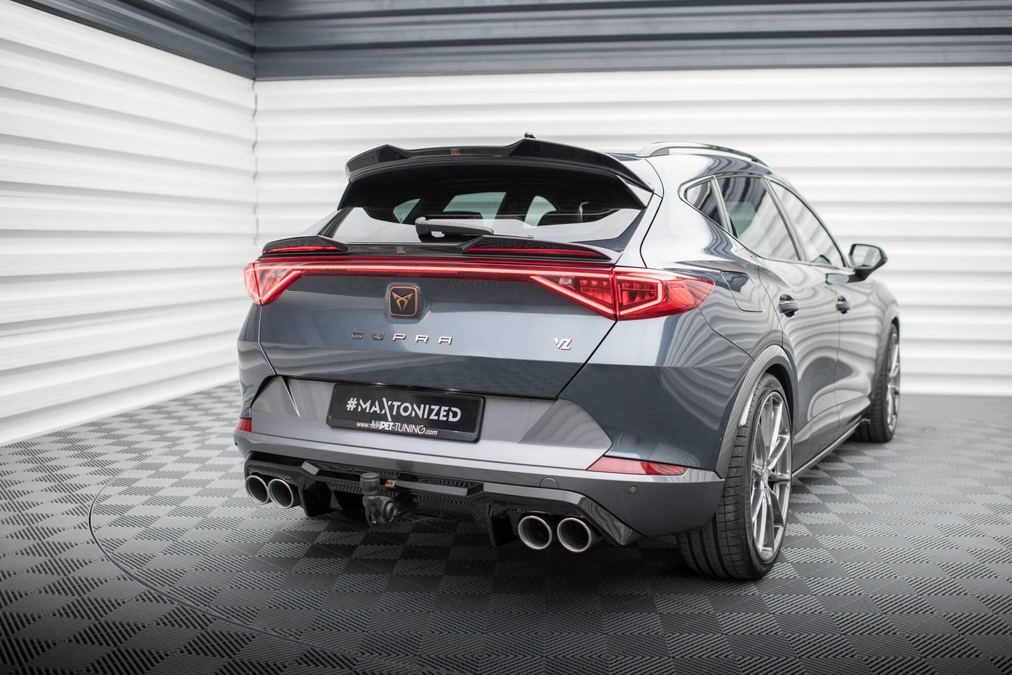 Maxton Diffusor Heck Ansatz für + Endschalldampfer Sportauspuff Attrappe Cupra Formentor Mk1