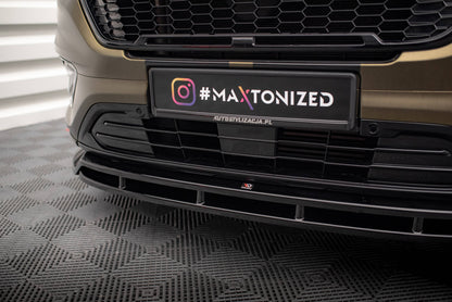Maxton Front Ansatz für Ford Tourneo Custom Mk1 Facelift schwarz Hochglanz