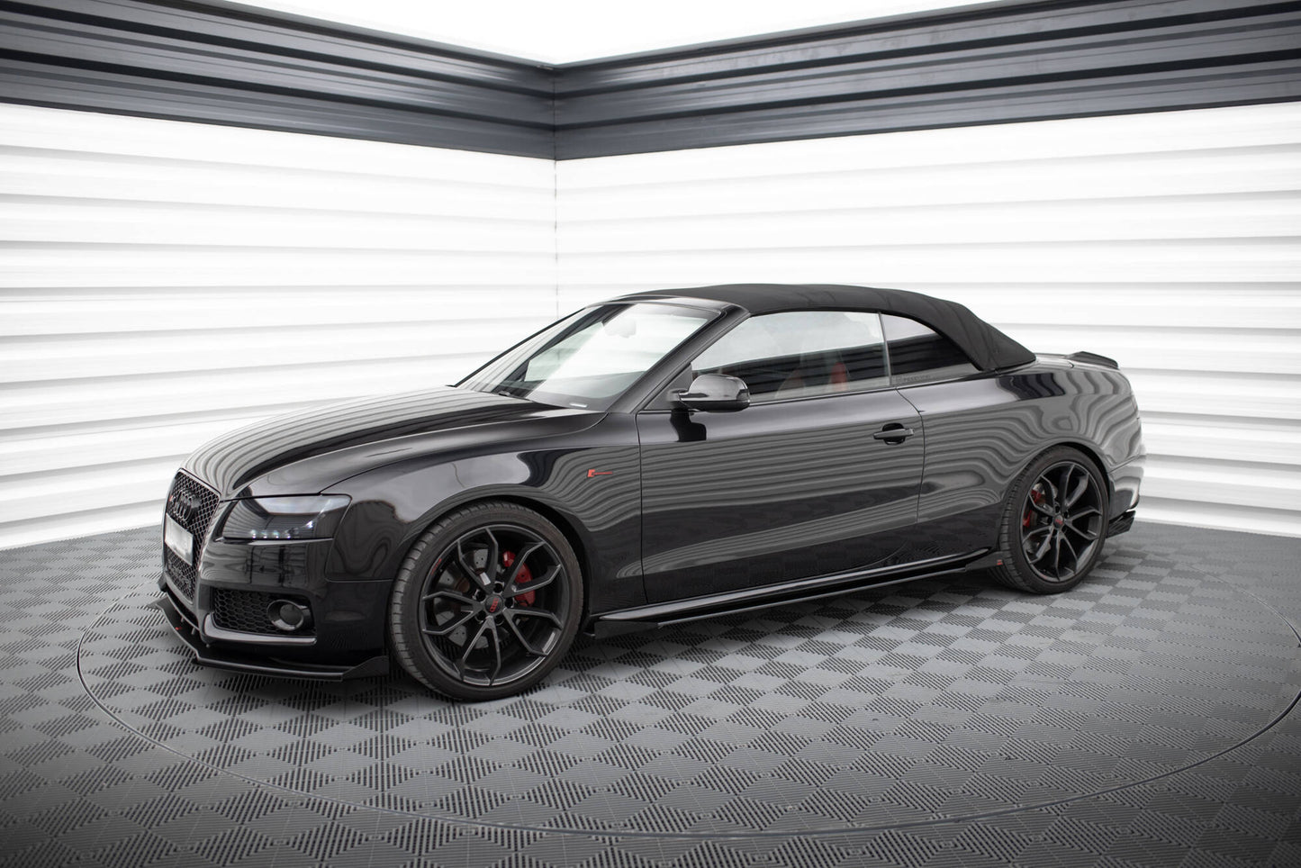 Maxton Street Pro Seitenschweller Ansatz für + Flaps Audi A5 / A5 S-Line / S5 Coupe / Cabrio 8T / 8T Facelift schwarz Hoch...