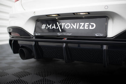 Maxton Diffusor Heck Ansatz für BMW 1er M-Paket F20 Facelift (Version mit einseitigem Einzelauspuff)