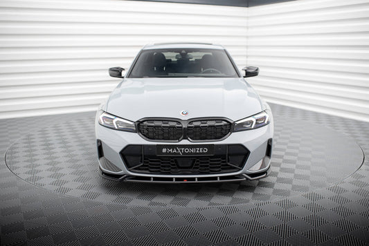 Maxton Front Ansatz V.1 für BMW 3er M340i / M-Paket G20 / G21 Facelift schwarz Hochglanz
