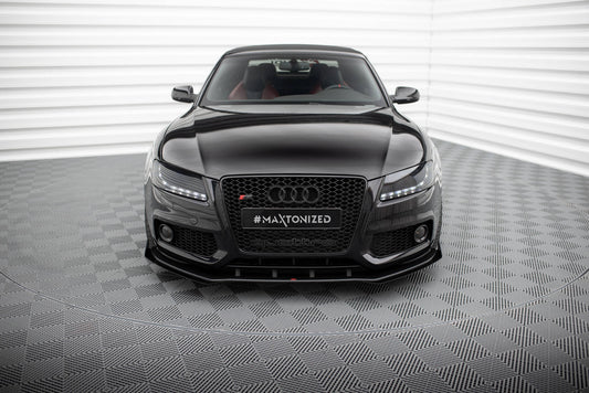 Maxton Street Pro Front Ansatz für +Flaps für + Flaps Audi S5 / A5 S-Line 8T schwarz Hochglanz