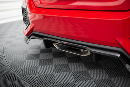 Maxton Mittlerer Diffusor Heck Ansatz DTM Look für Honda Civic SI Mk10 schwarz Hochglanz