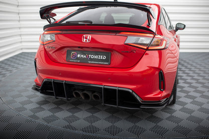 Maxton Street Pro Heck Ansatz Flaps Diffusor +Flaps für Honda Civic Type-R Mk 11 schwarz Hochglanz