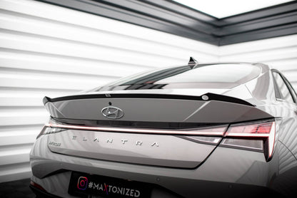 Maxton Spoiler CAP für Hyundai Elantra Mk7 schwarz Hochglanz