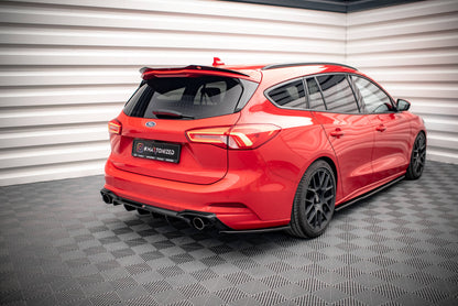 Maxton Heck Ansatz Flaps Diffusor V.7 für Ford Focus Kombi ST Mk4 schwarz Hochglanz