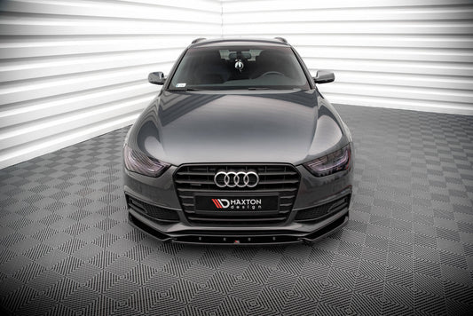 Maxton Front Ansatz V.3 für Audi A4 S-Line / S4 B8 Facelift schwarz Hochglanz