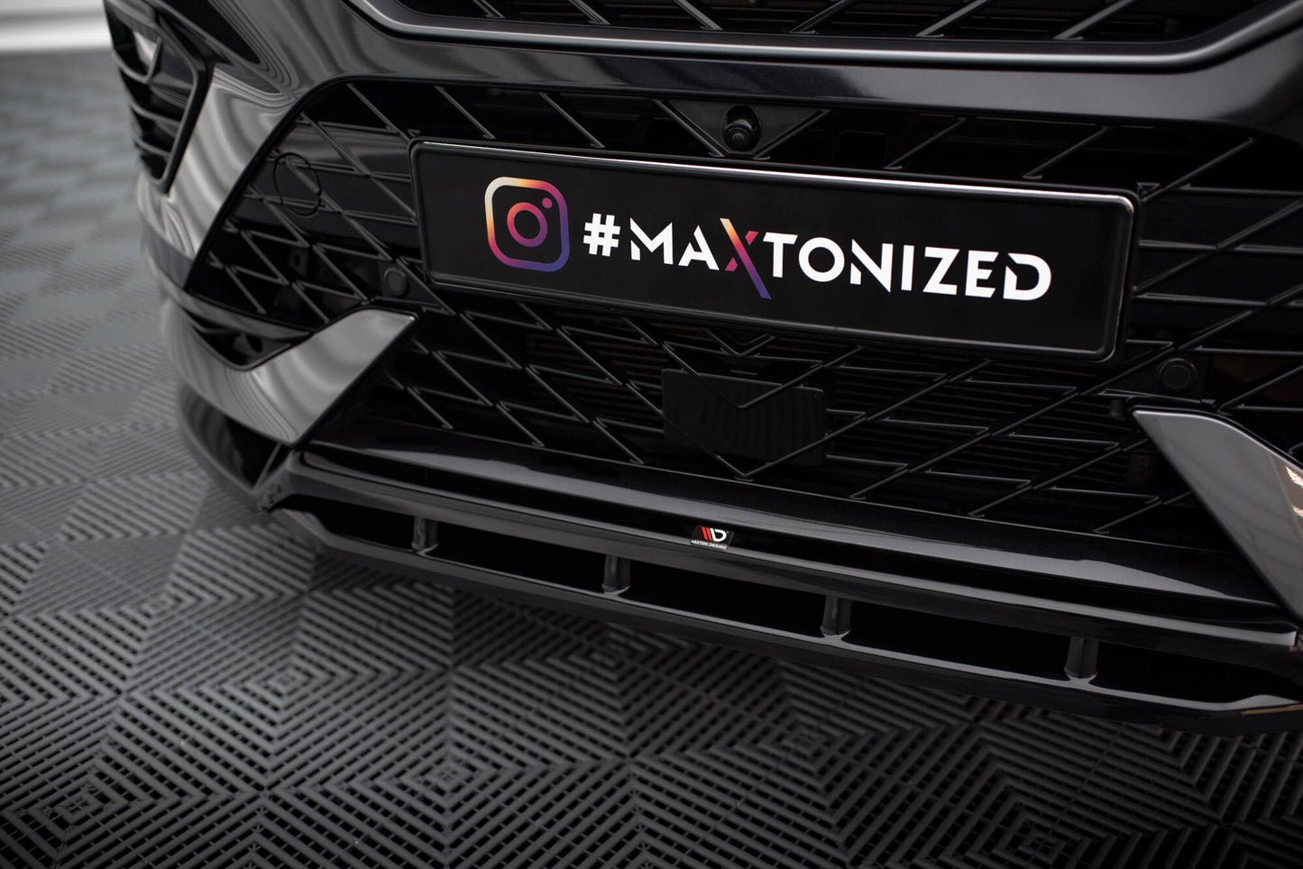 Maxton Front Ansatz für Cupra Ateca Mk1 Facelift schwarz Hochglanz