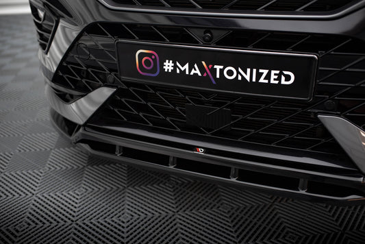 Maxton Front Ansatz für Cupra Ateca Mk1 Facelift schwarz Hochglanz