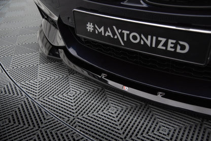 Maxton Front Ansatz V.6 für BMW 4er Coupe / Gran Coupe / Cabrio M-Paket F32 / F36 / F33 schwarz Hochglanz