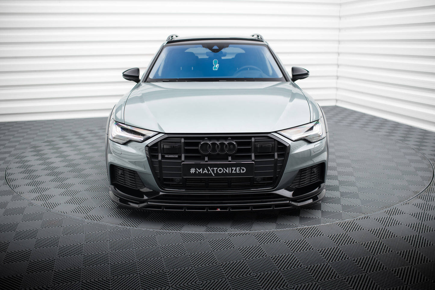 Maxton Front Ansatz für Audi A6 Allroad C8 schwarz Hochglanz