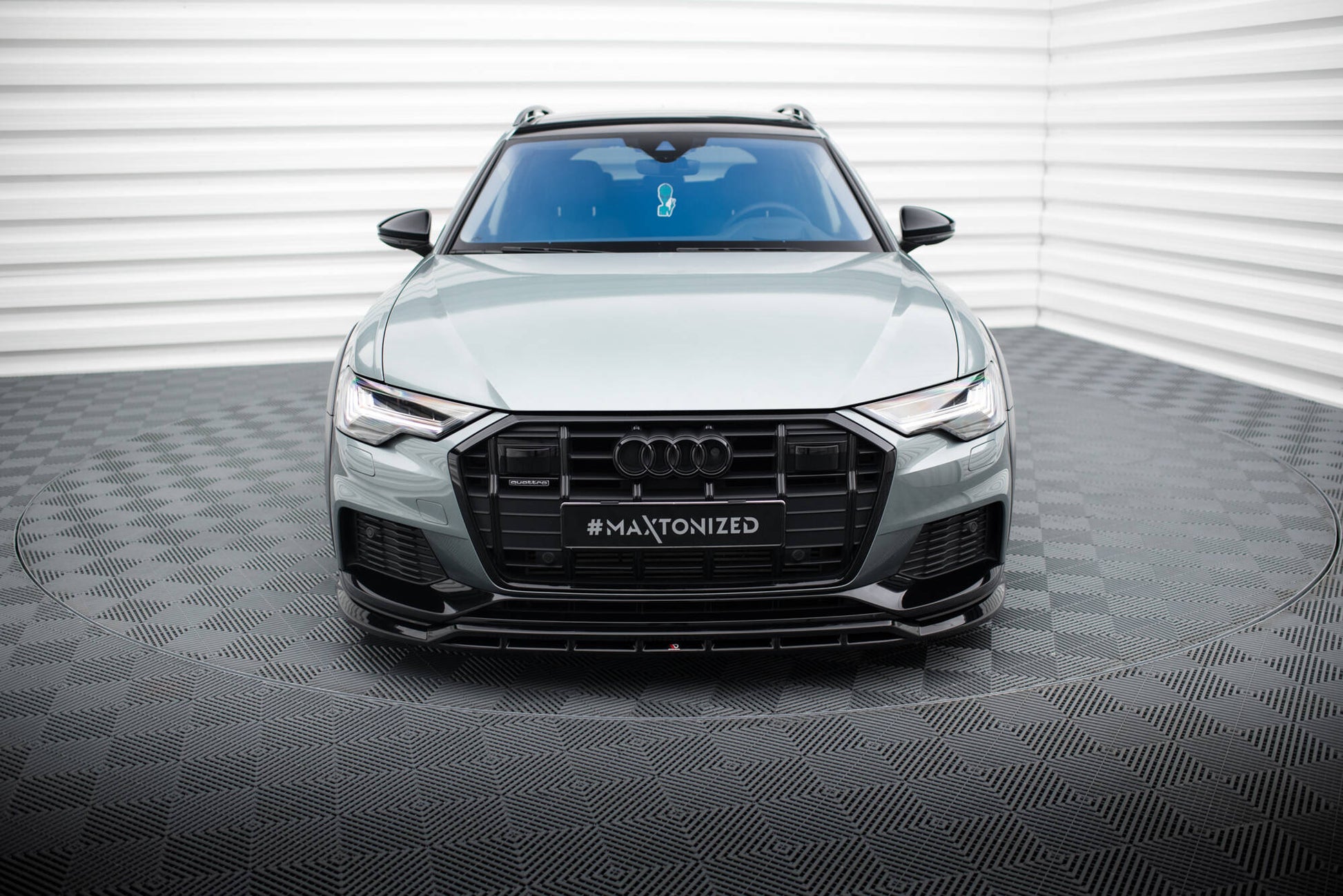 Maxton Front Ansatz für Audi A6 Allroad C8 schwarz Hochglanz