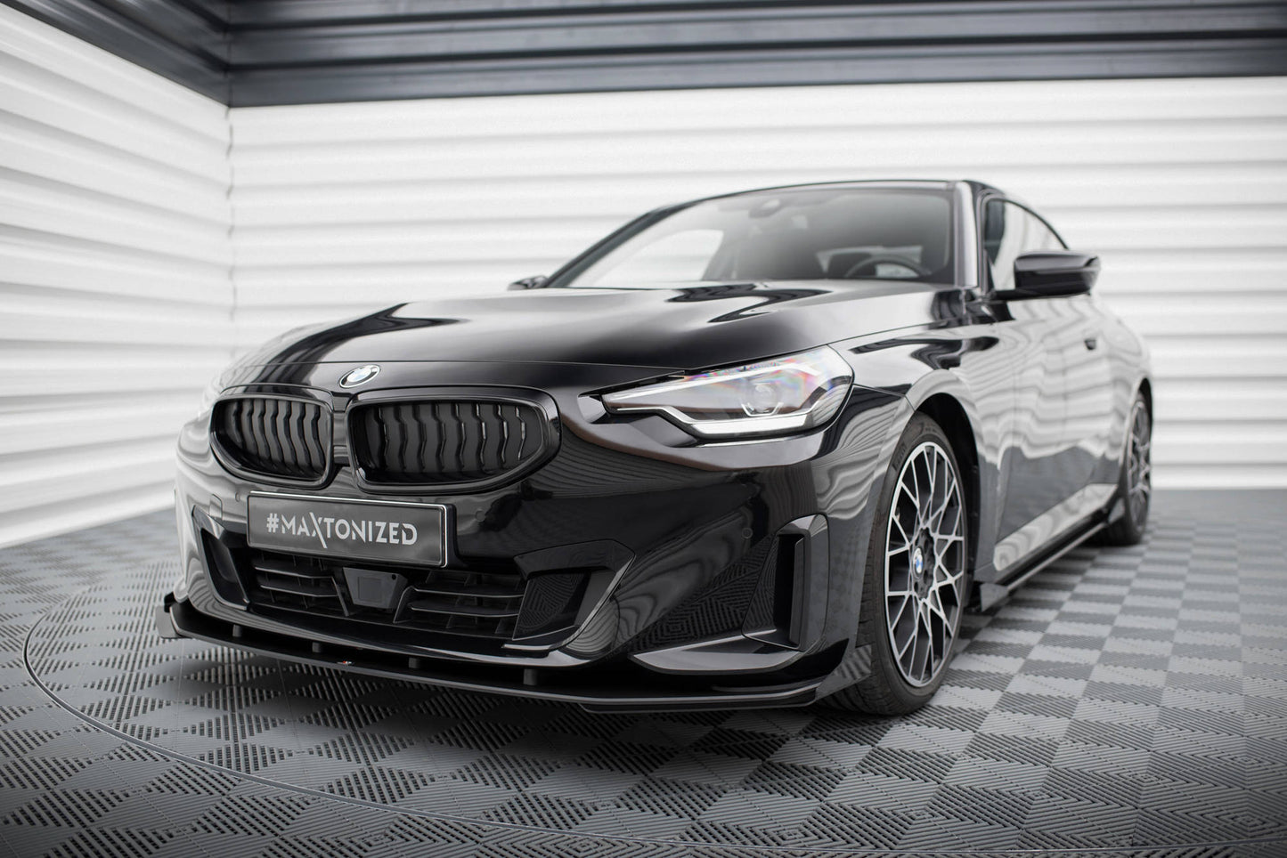 Maxton Street Pro Front Ansatz für +Flaps für + Flaps BMW 2 Coupe G42 schwarz Hochglanz