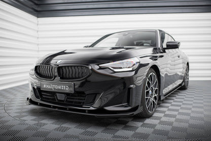 Maxton Street Pro Front Ansatz für +Flaps für + Flaps BMW 2 Coupe G42 schwarz Hochglanz