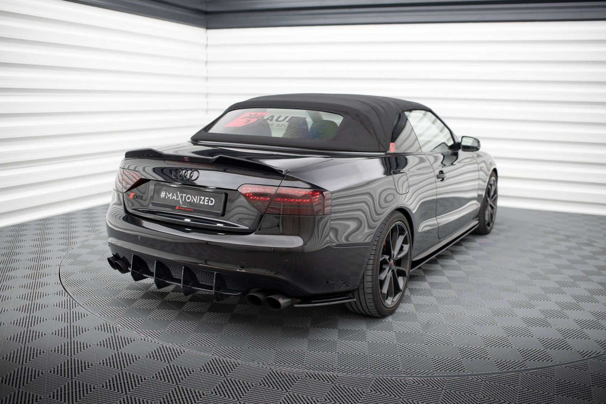 Maxton Street Pro Heck Ansatz Flaps Diffusor für Audi S5 / A5 S-Line Coupe / Cabriolet 8T