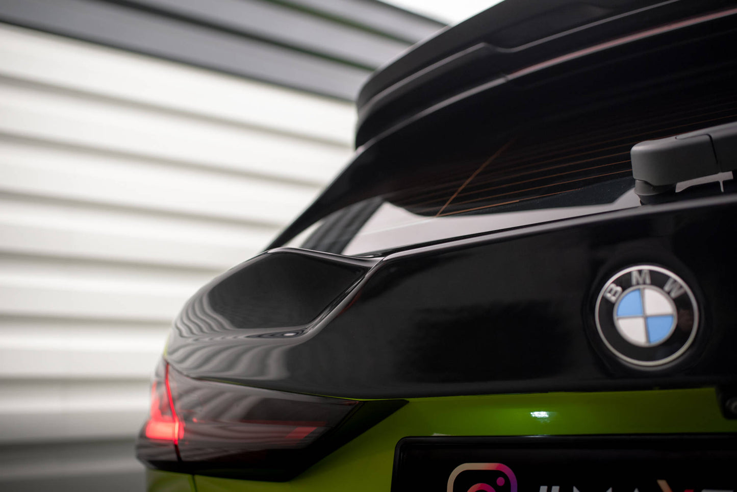 Maxton Heckscheiben Spoiler für BMW 1er F40 M-Paket / M135i schwarz Hochglanz