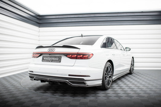 Maxton Spoiler CAP für 3D Audi A8 / A8 S-Line / S8 D5 schwarz Hochglanz