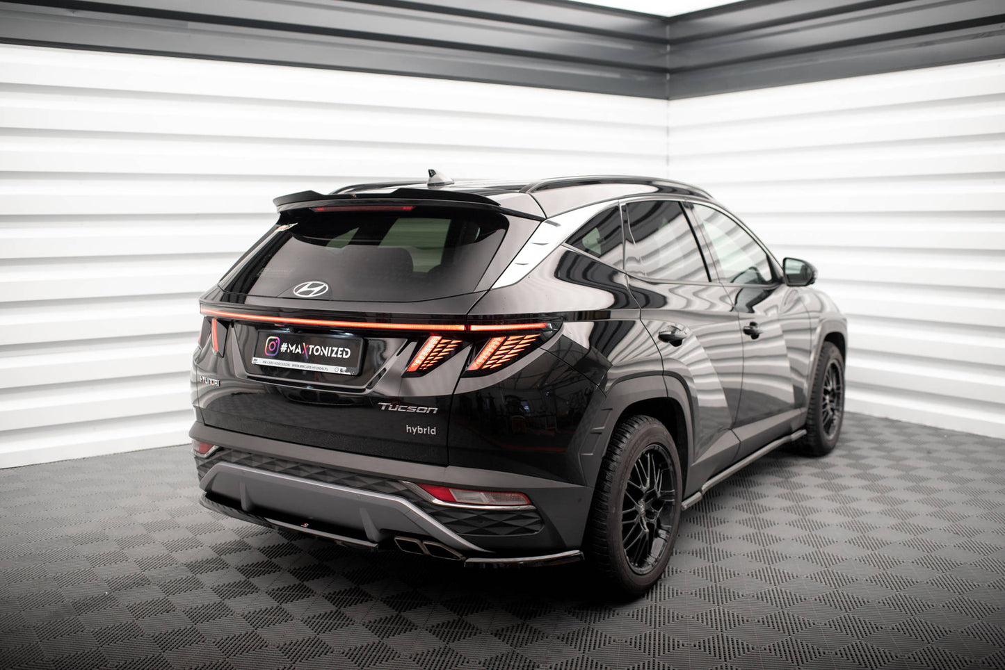 Maxton Heck Ansatz Flaps Diffusor für Hyundai Tucson Mk4 schwarz Hochglanz