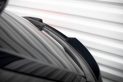 Maxton Niedriger Spoiler CAP für 3D Bentley Bentayga Mk1  schwarz Hochglanz