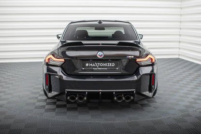 Maxton Diffusor Heck Ansatz V.1 für BMW M2 G87 schwarz Hochglanz