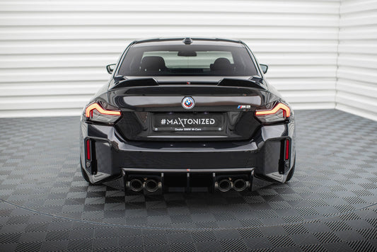 Maxton Diffusor Heck Ansatz V.1 für BMW M2 G87 schwarz Hochglanz
