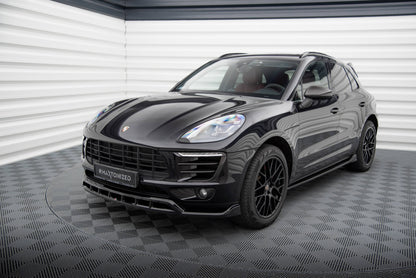 Maxton Front Ansatz V.3 für Porsche Macan Mk1 schwarz Hochglanz