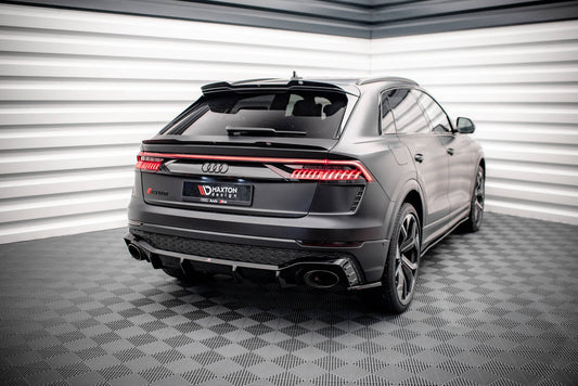 Maxton Heck Ansatz Flaps Diffusor V.2 für Audi RSQ8 Mk1 schwarz Hochglanz