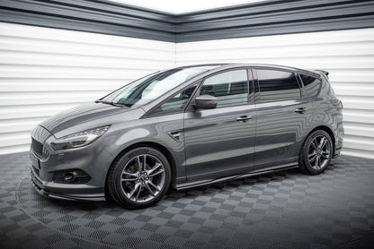 Maxton Seitenschweller Ansatz für Ford S-Max ST-Line Mk2 schwarz Hochglanz