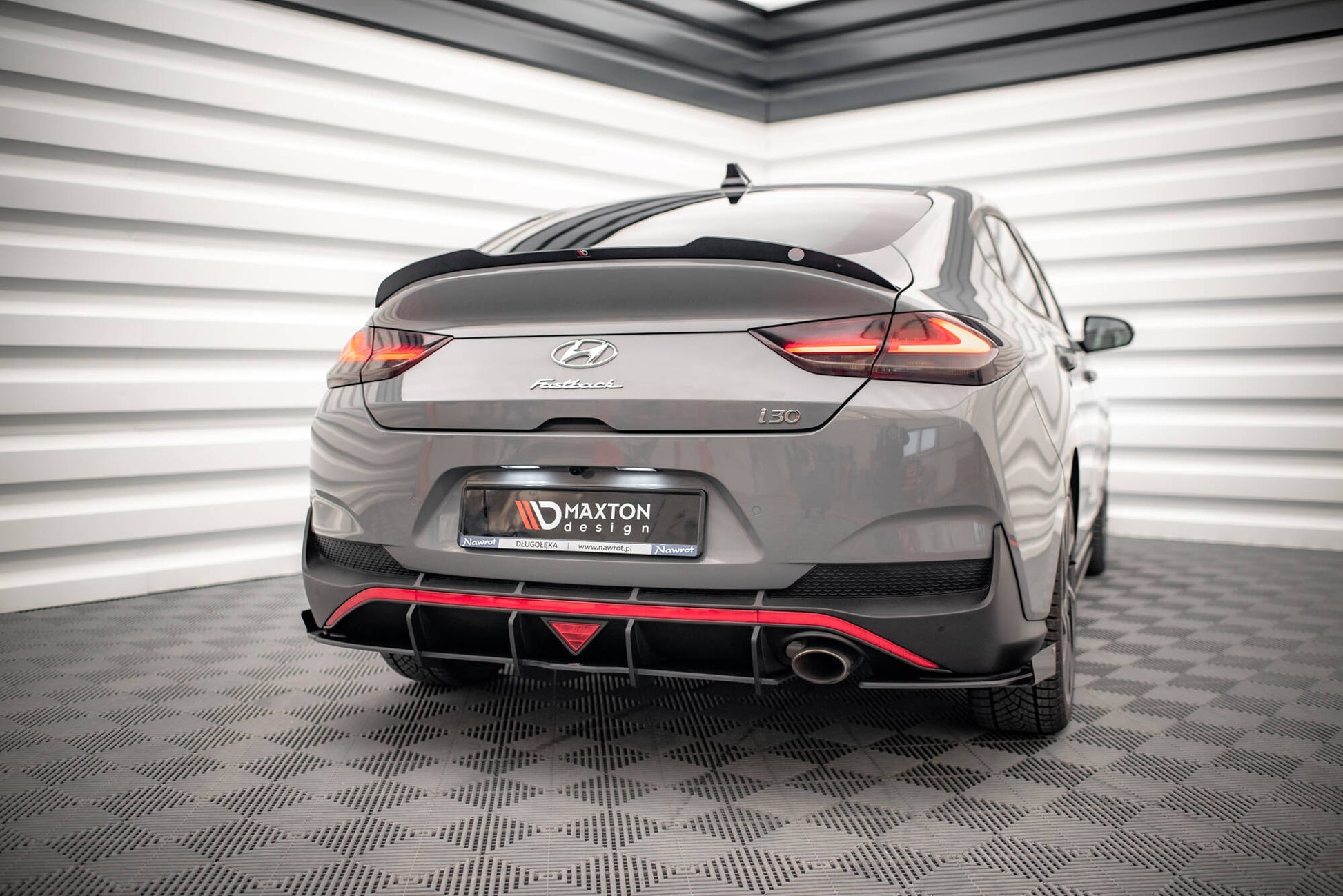 Maxton Hintere Seiten Flaps für Hyundai I30 Fastback N-Line Mk3 Facelift schwarz Hochglanz