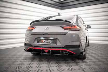 Maxton Hintere Seiten Flaps für Hyundai I30 Fastback N-Line Mk3 Facelift schwarz Hochglanz
