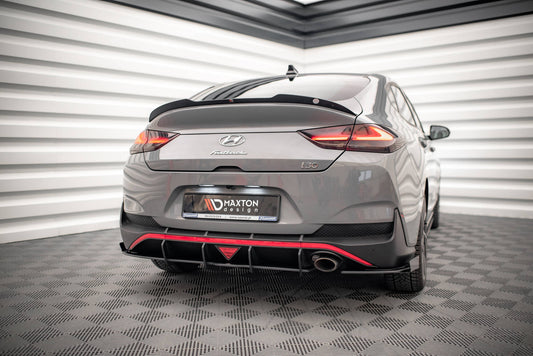 Maxton Hintere Seiten Flaps für Hyundai I30 Fastback N-Line Mk3 Facelift schwarz Hochglanz